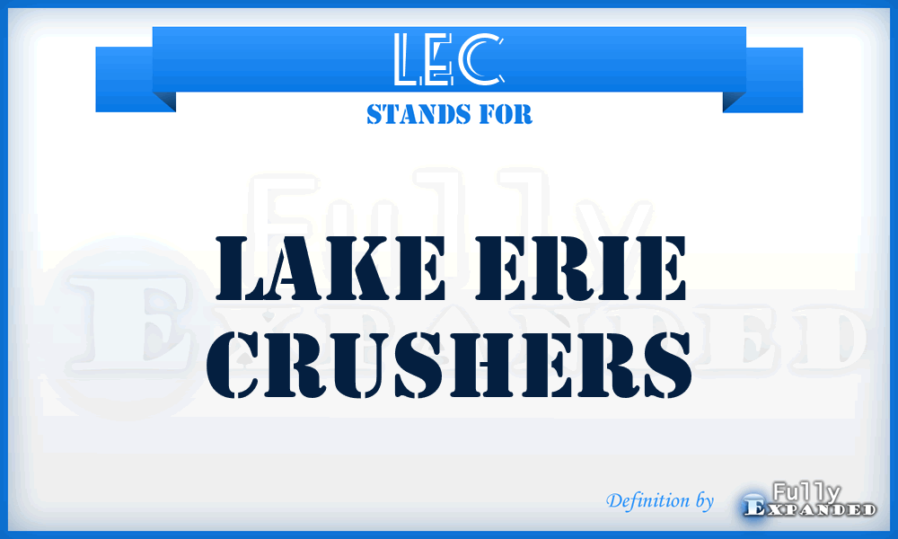 LEC - Lake Erie Crushers