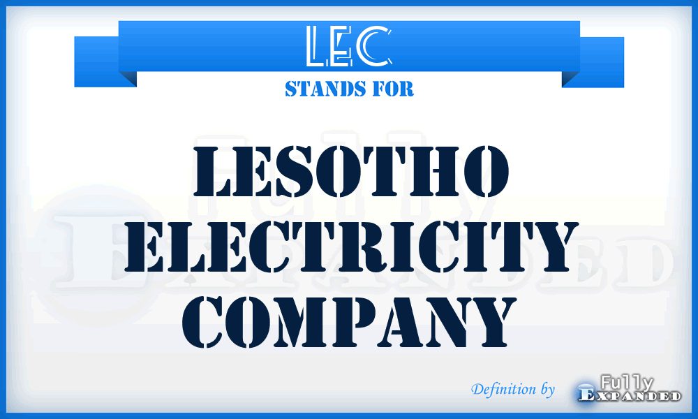 LEC - Lesotho Electricity Company