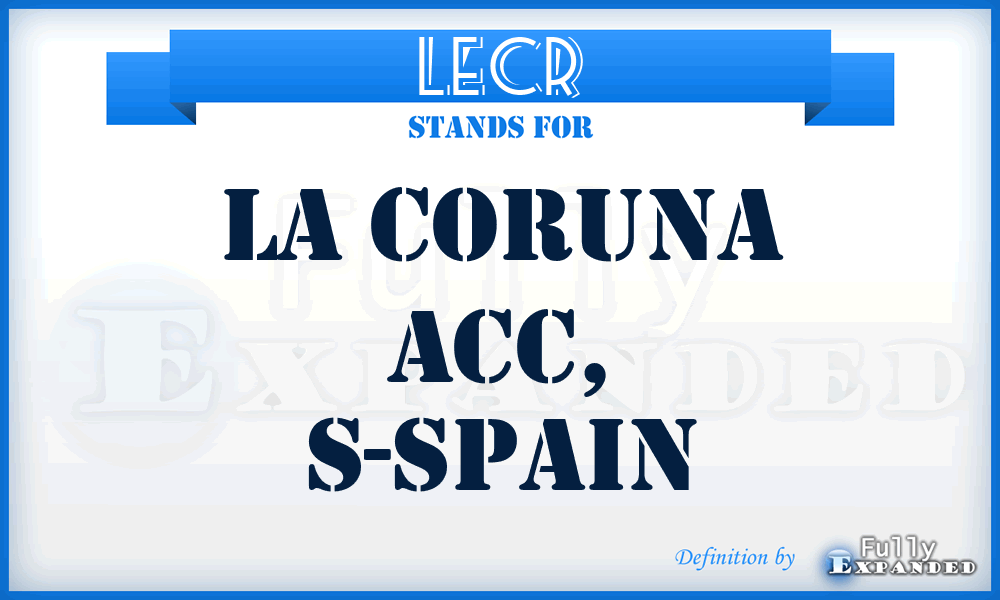 LECR - La Coruna ACC, S-Spain