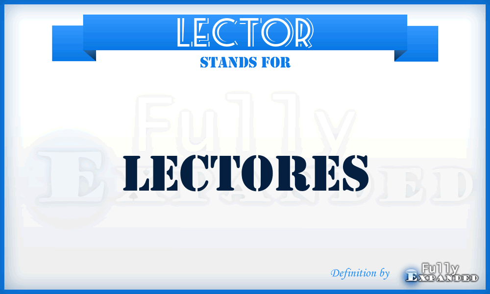 LECTOR - lectores