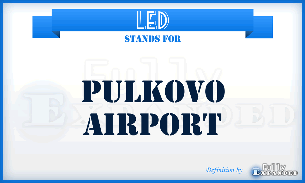 LED - Pulkovo airport