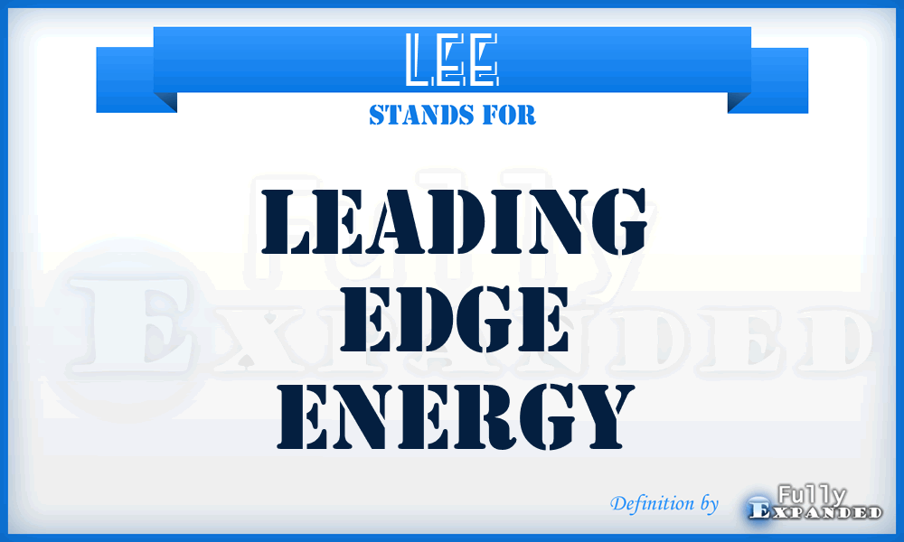 LEE - Leading Edge Energy