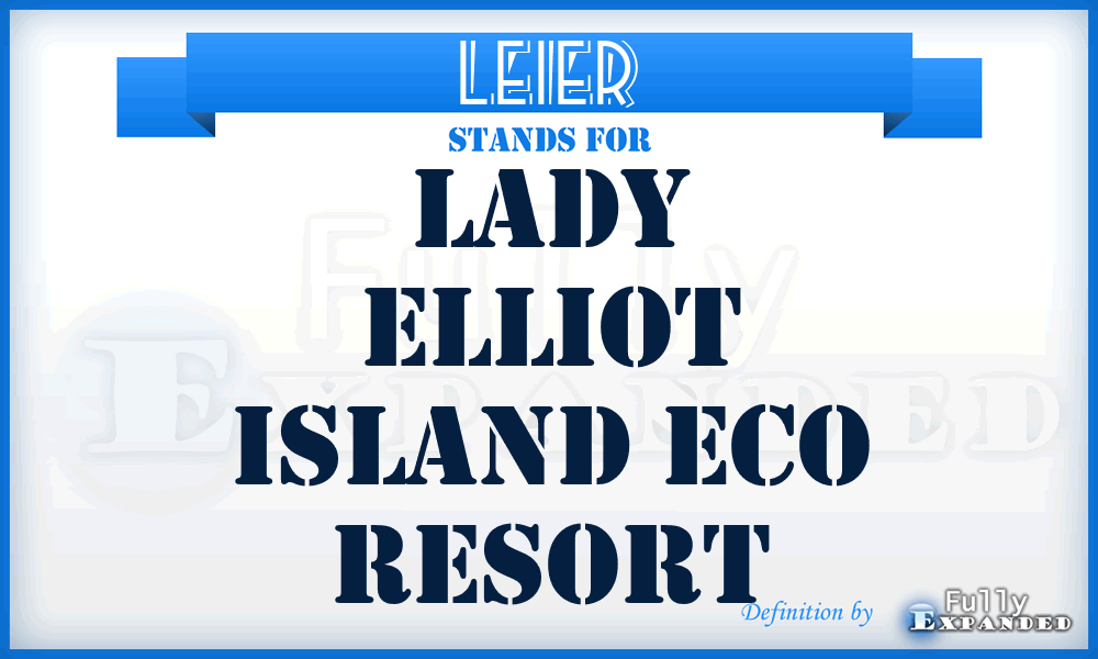 LEIER - Lady Elliot Island Eco Resort
