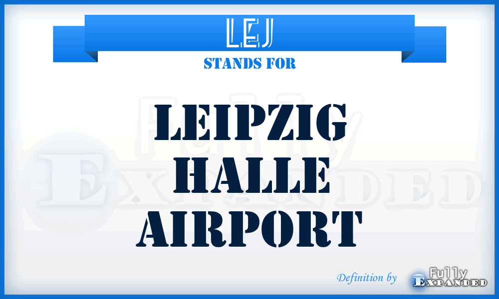 LEJ - Leipzig Halle airport