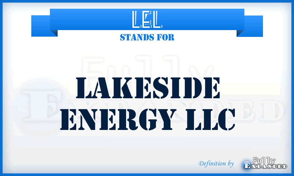 LEL - Lakeside Energy LLC