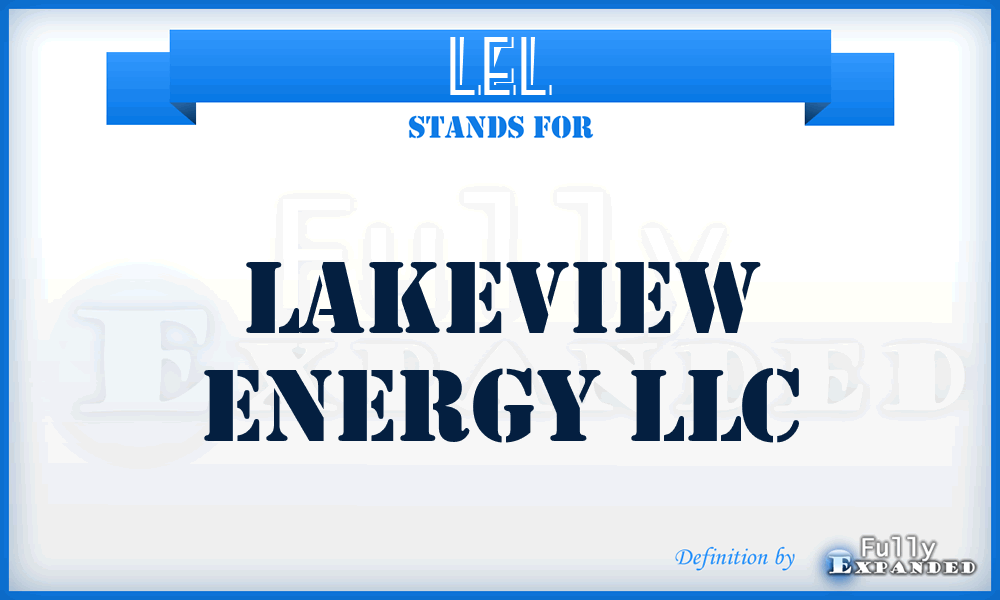 LEL - Lakeview Energy LLC