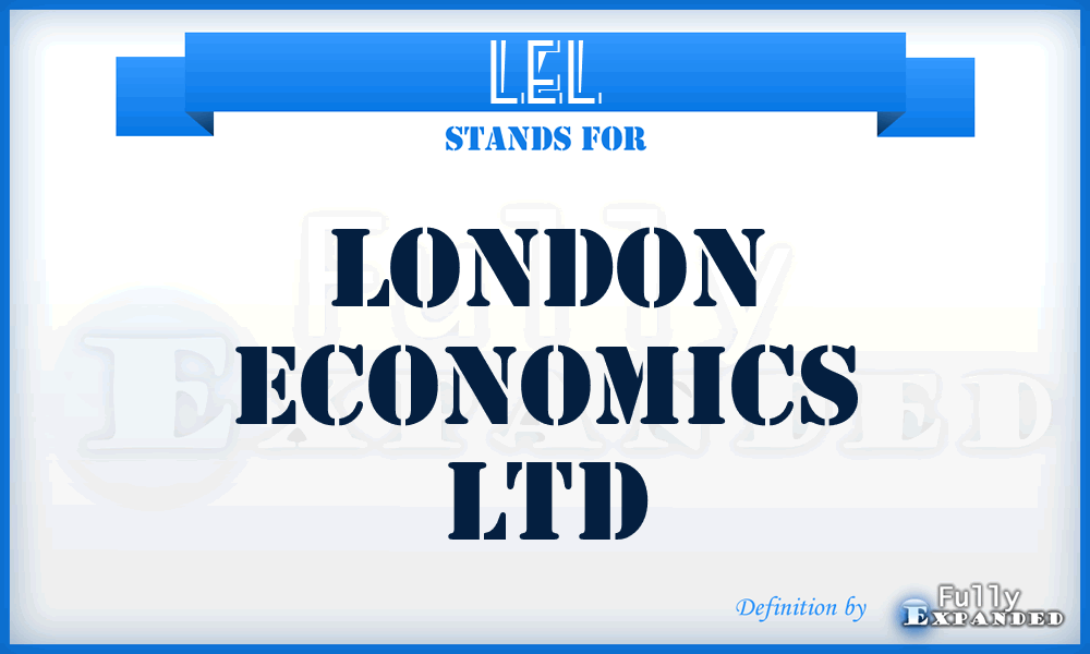 LEL - London Economics Ltd