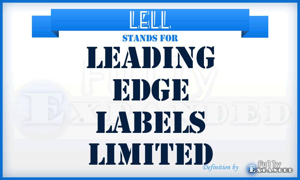 LELL - Leading Edge Labels Limited