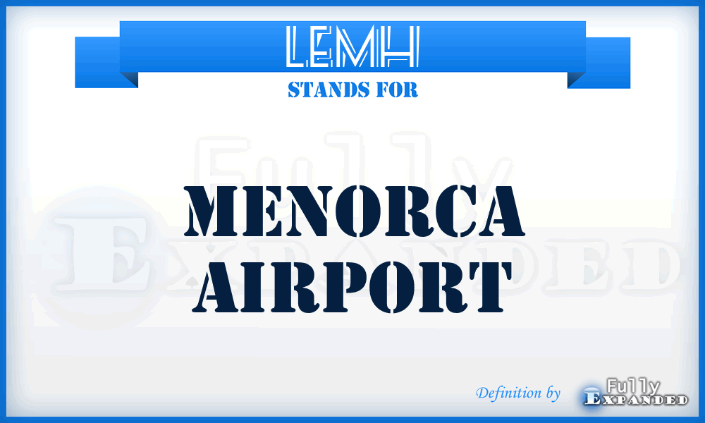 LEMH - Menorca airport