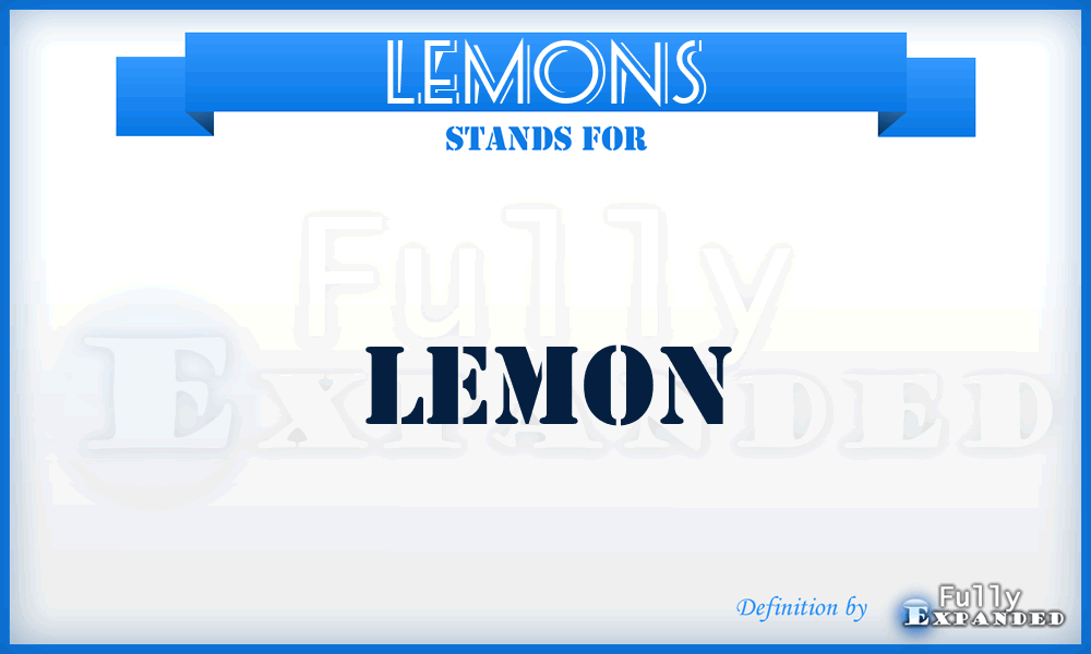 LEMONS - lemon