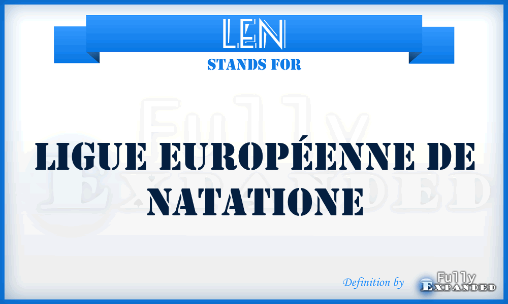 LEN - Ligue Européenne de Natatione