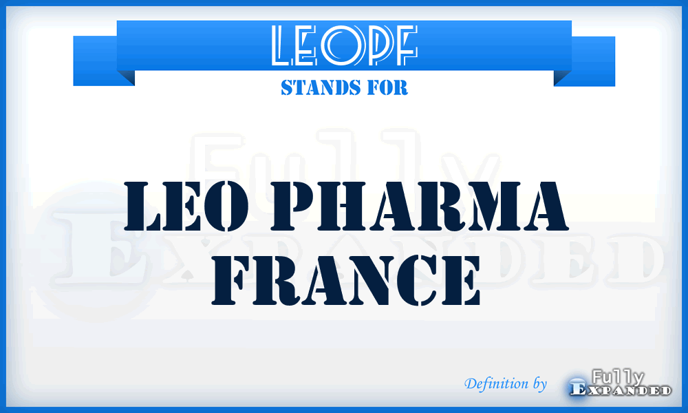 LEOPF - LEO Pharma France