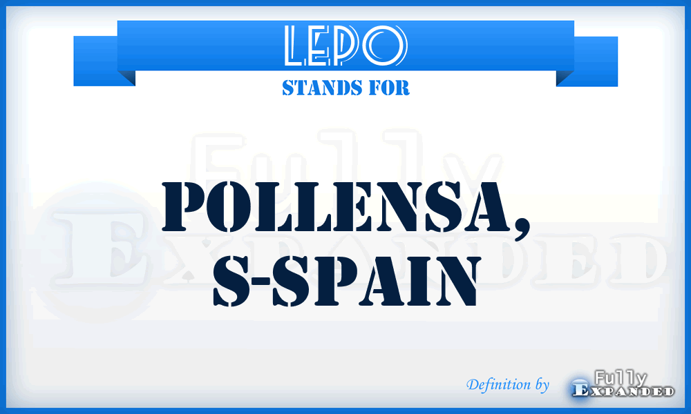 LEPO - Pollensa, S-Spain