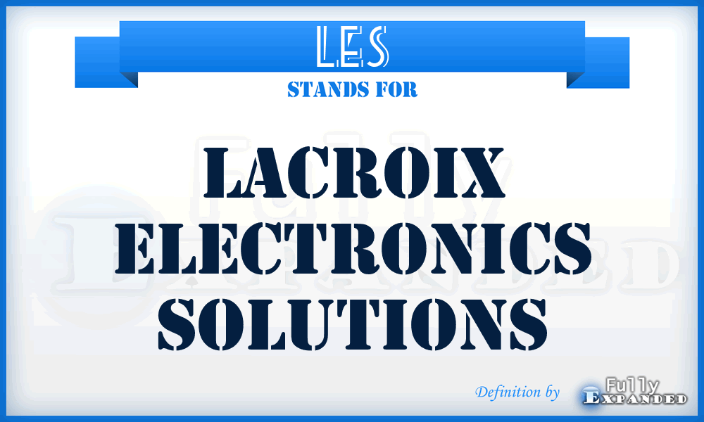 LES - Lacroix Electronics Solutions