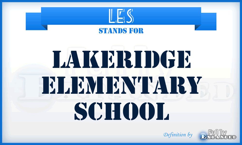 LES - Lakeridge Elementary School