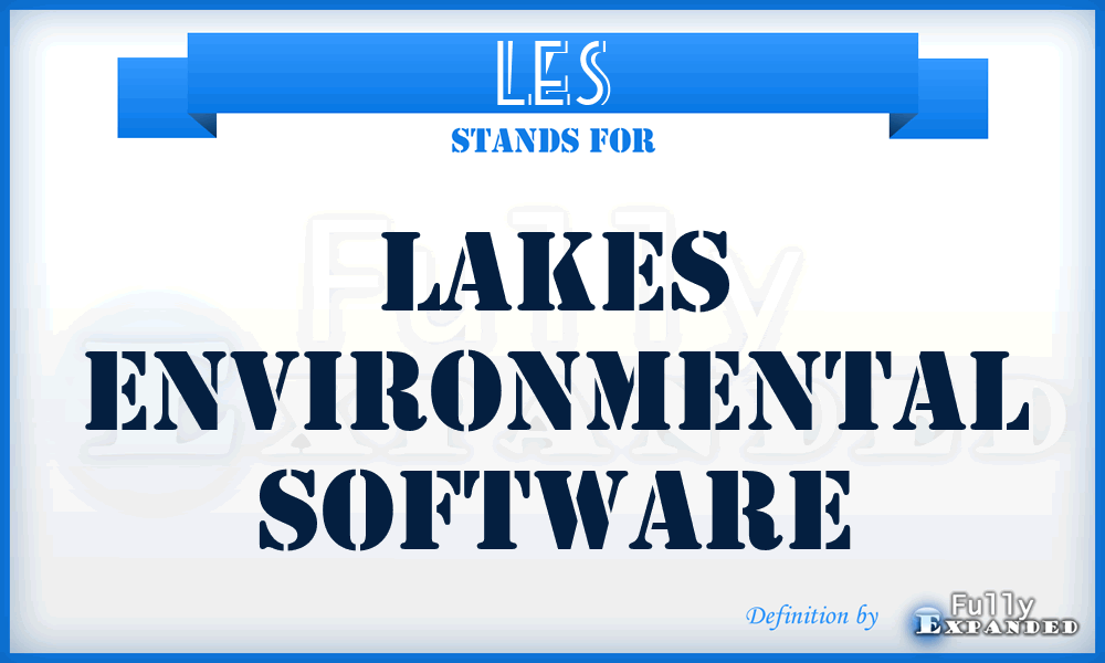 LES - Lakes Environmental Software