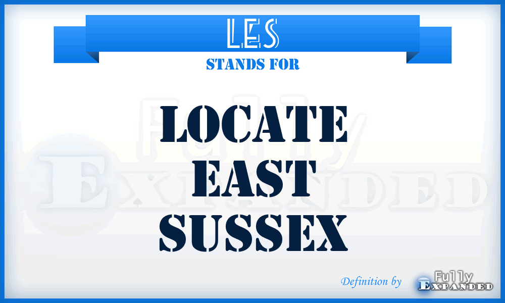 LES - Locate East Sussex