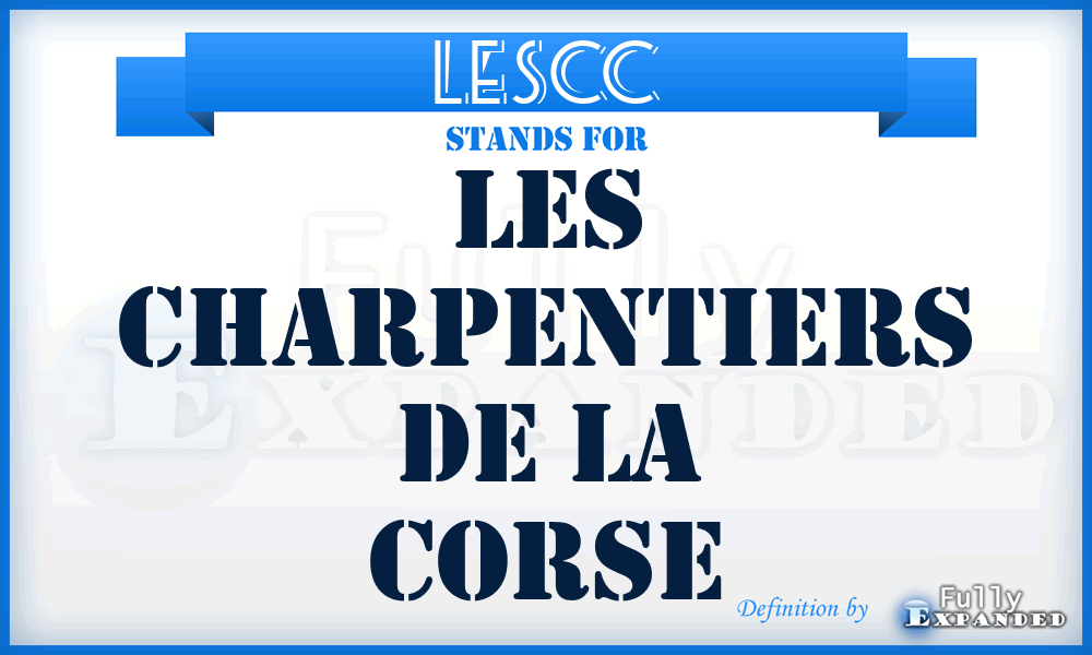 LESCC - LES Charpentiers de la Corse