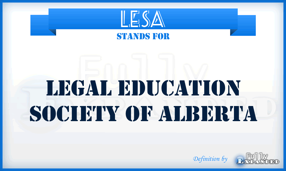 LESA - Legal Education Society of Alberta