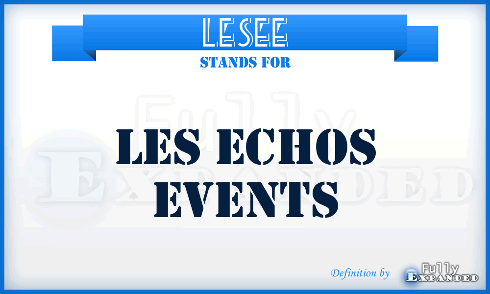 LESEE - LES Echos Events