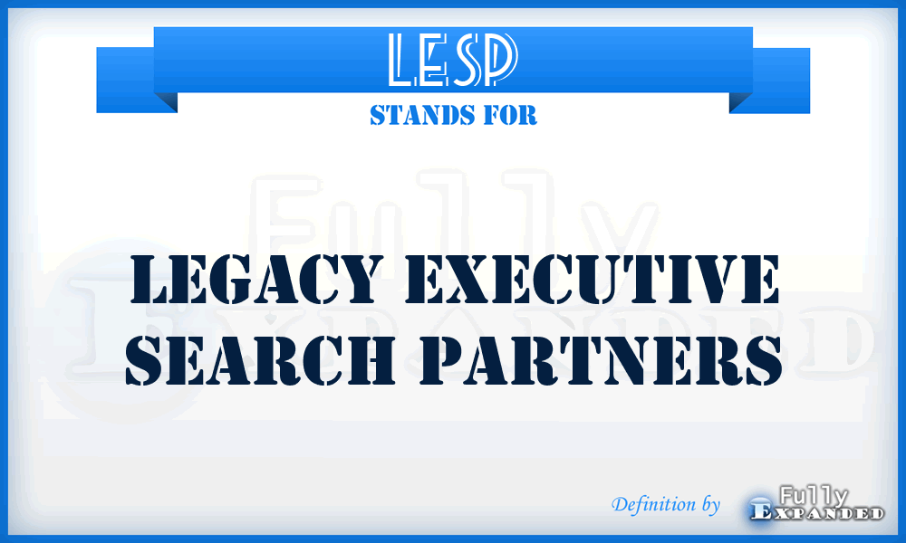 LESP - Legacy Executive Search Partners