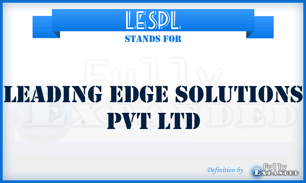 LESPL - Leading Edge Solutions Pvt Ltd