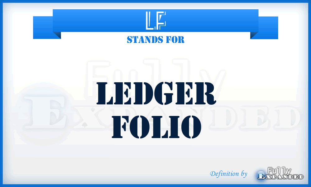 LF - Ledger Folio