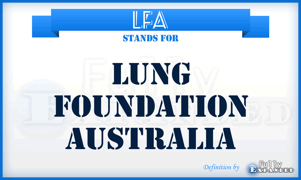 LFA - Lung Foundation Australia