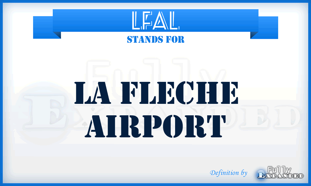 LFAL - La Fleche airport