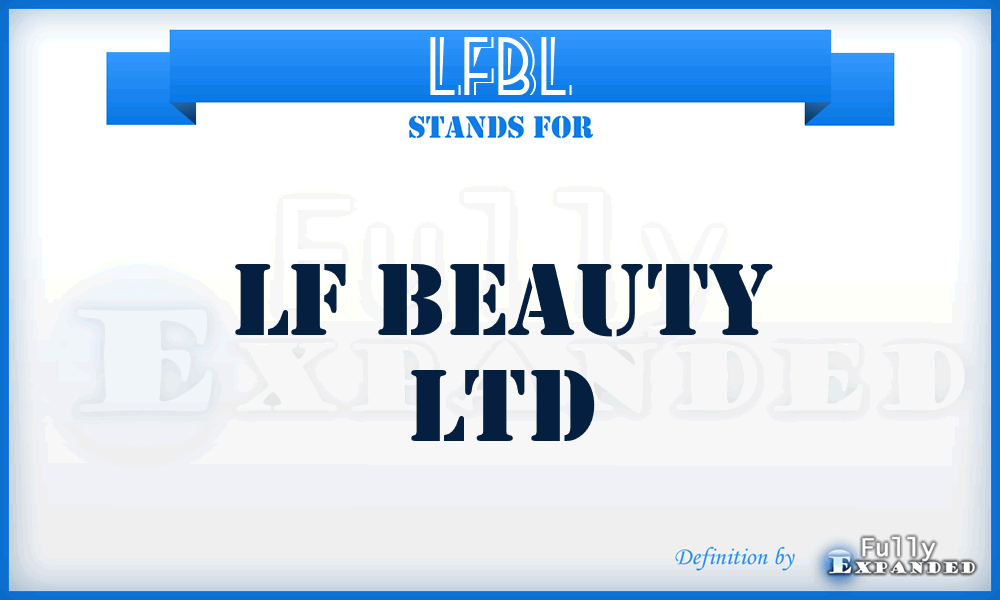 LFBL - LF Beauty Ltd