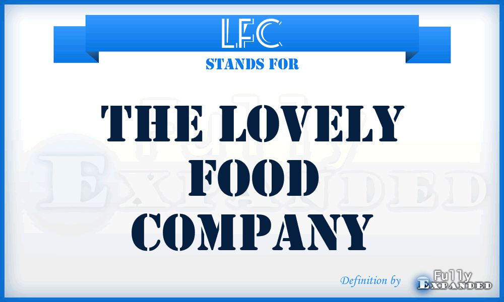 LFC - The Lovely Food Company