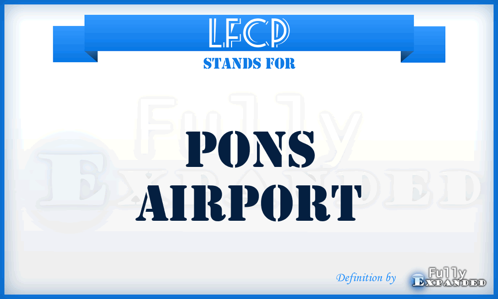 LFCP - Pons airport