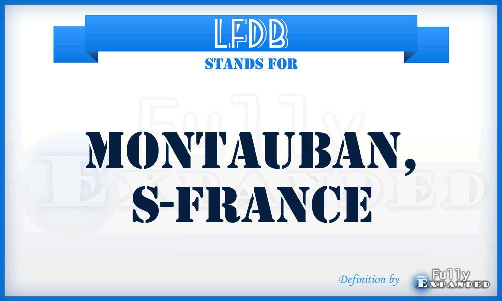 LFDB - Montauban, S-France
