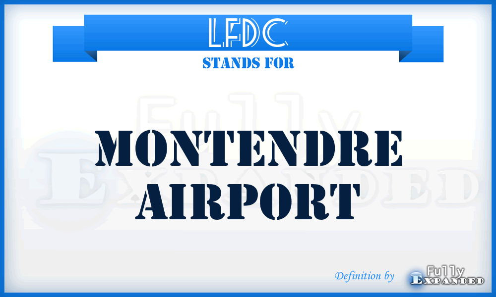 LFDC - Montendre airport