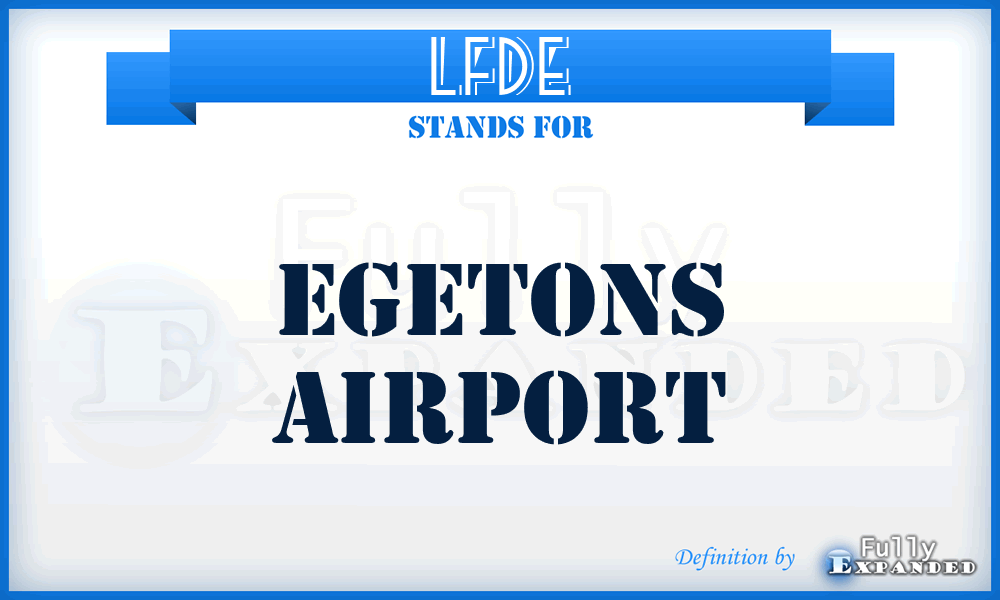 LFDE - Egetons airport