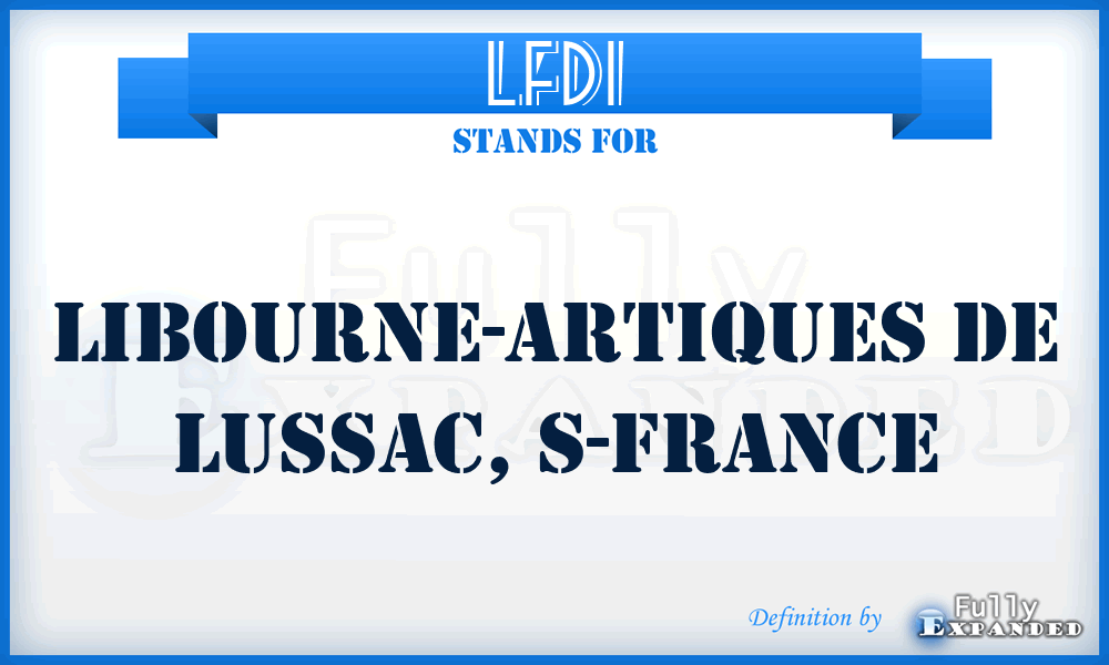 LFDI - Libourne-Artiques de Lussac, S-France
