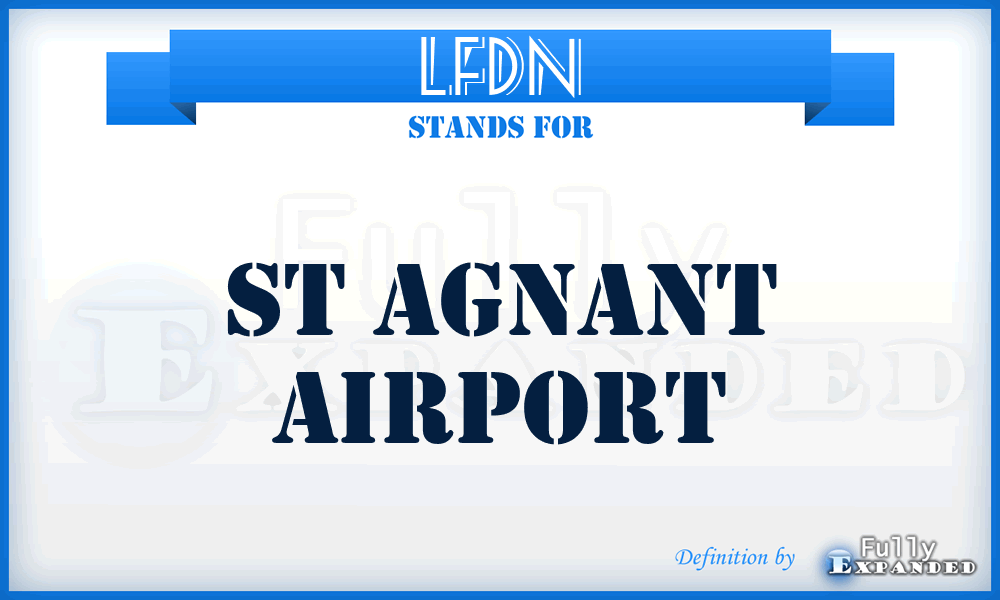 LFDN - St Agnant airport