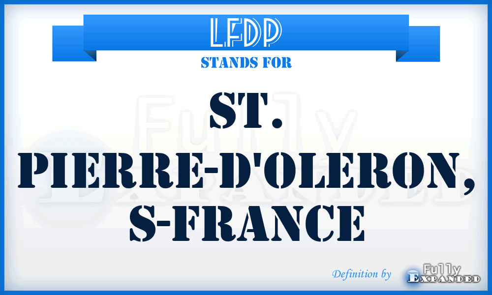 LFDP - St. Pierre-d'Oleron, S-France