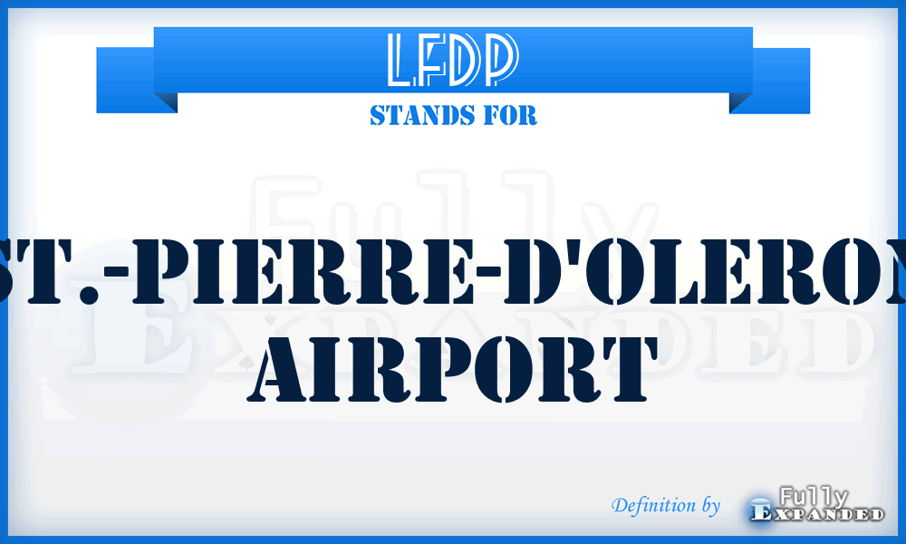 LFDP - St.-Pierre-D'oleron airport
