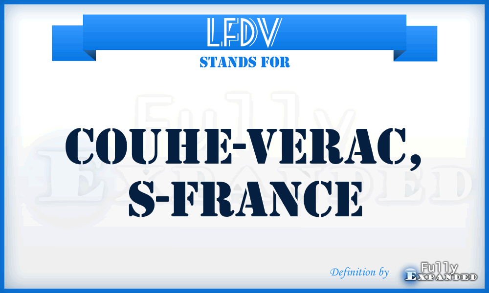 LFDV - Couhe-Verac, S-France