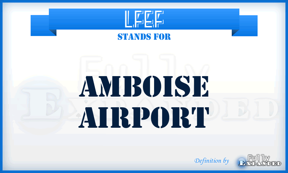 LFEF - Amboise airport