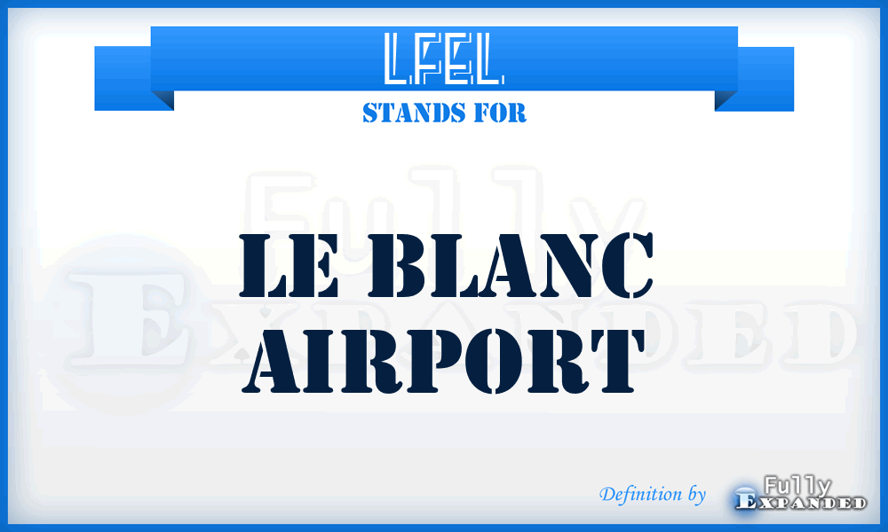 LFEL - Le Blanc airport
