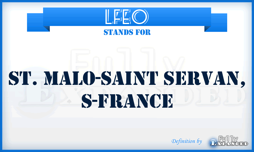 LFEO - St. Malo-Saint Servan, S-France