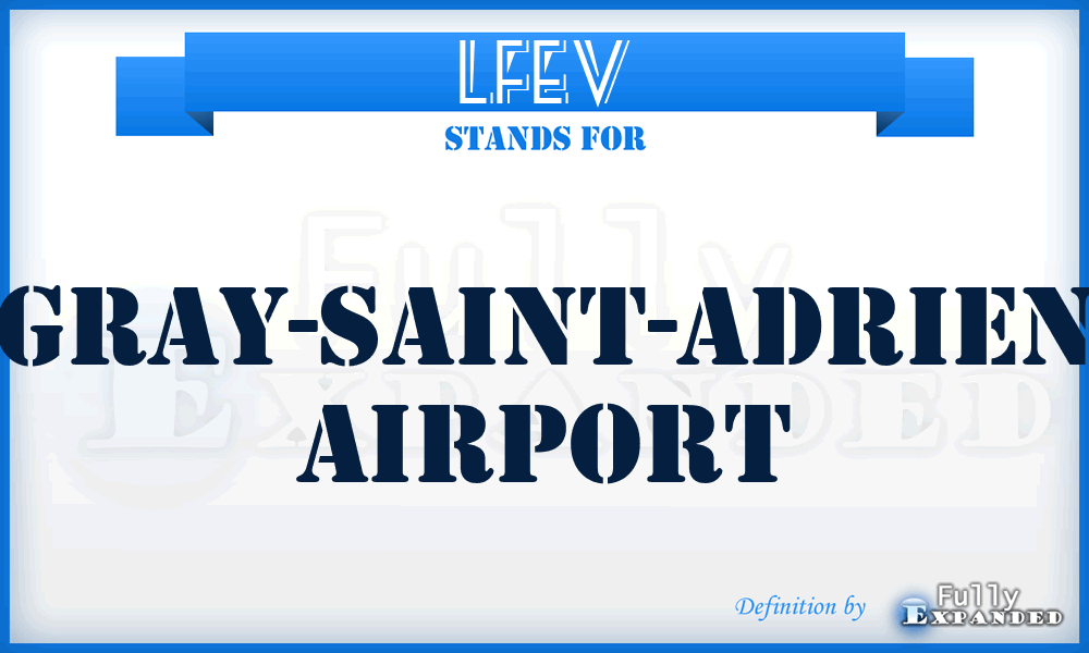 LFEV - Gray-Saint-Adrien airport