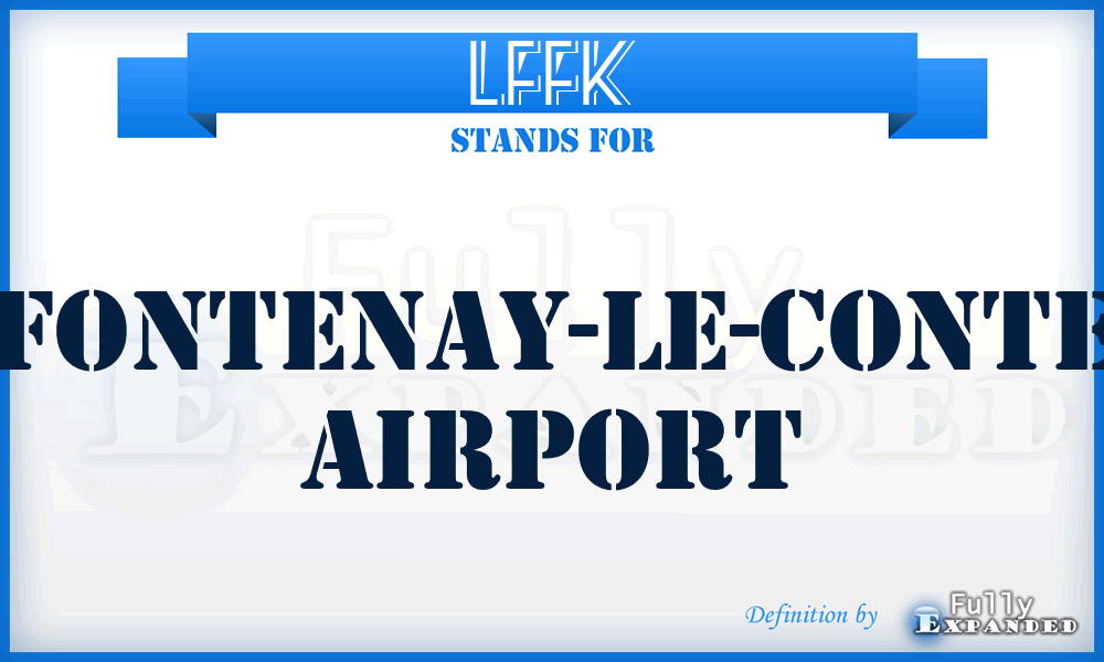 LFFK - Fontenay-Le-Conte airport