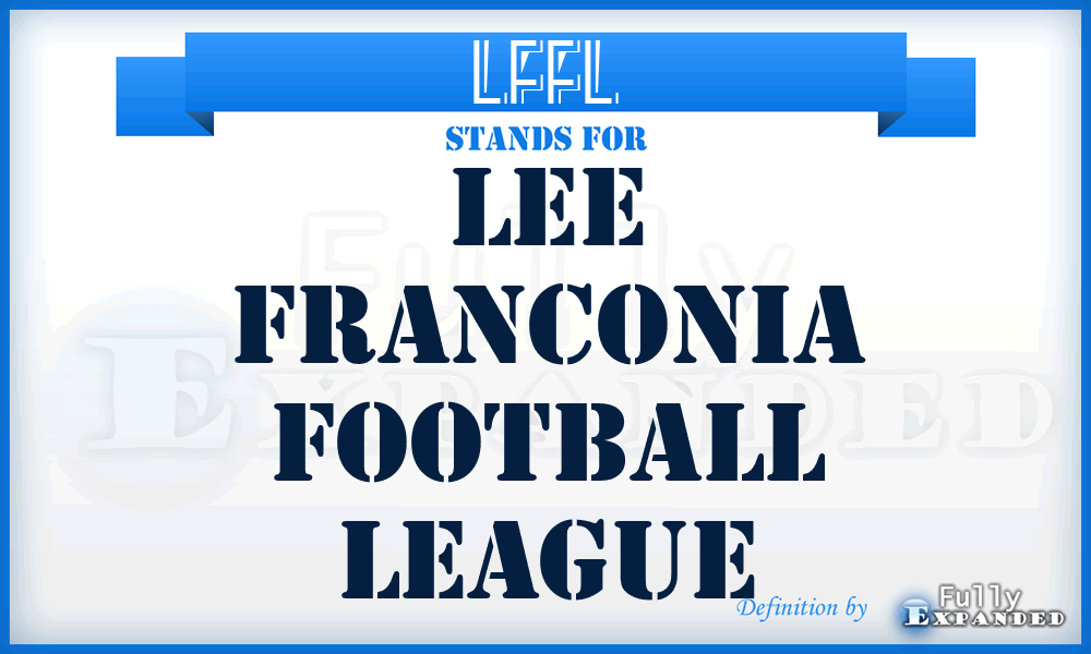 LFFL - Lee Franconia Football League