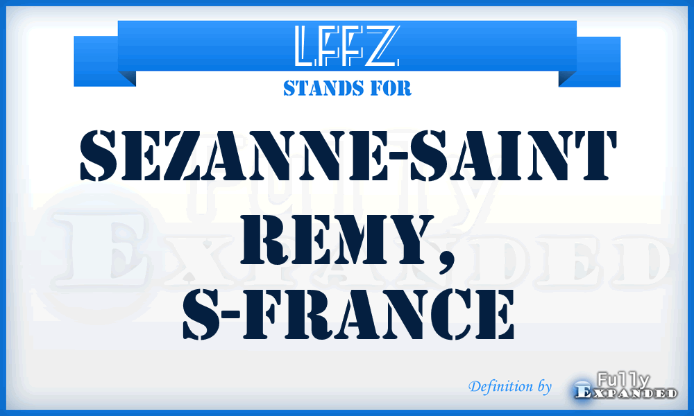 LFFZ - Sezanne-Saint Remy, S-France