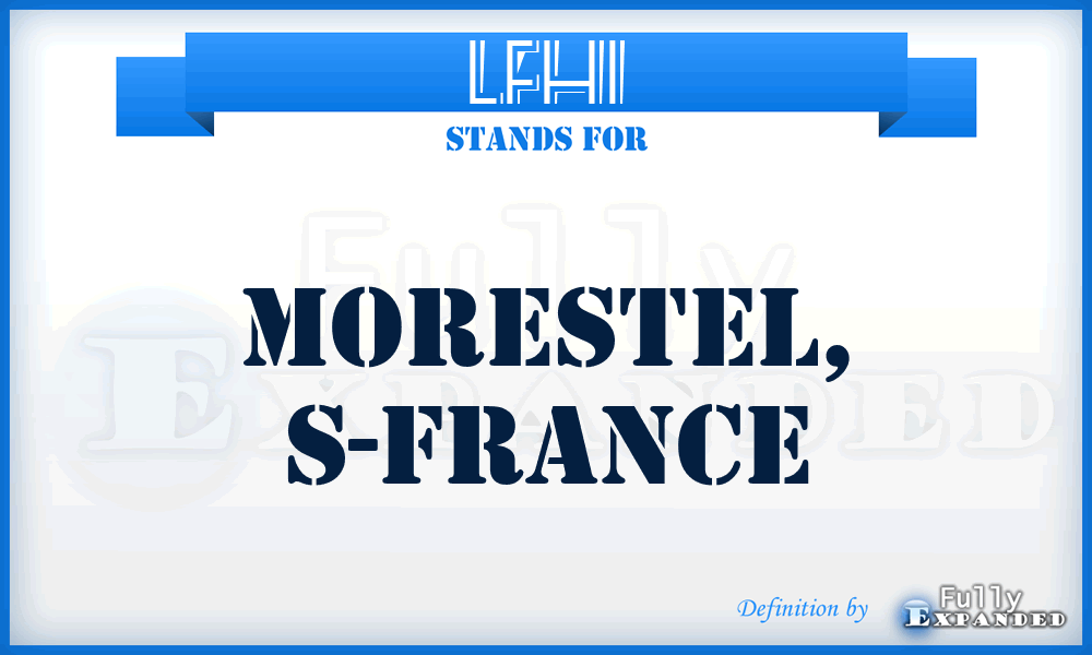 LFHI - Morestel, S-France