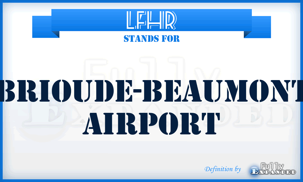 LFHR - Brioude-Beaumont airport