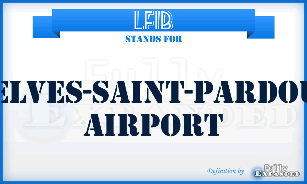 LFIB - Belves-Saint-Pardoux airport